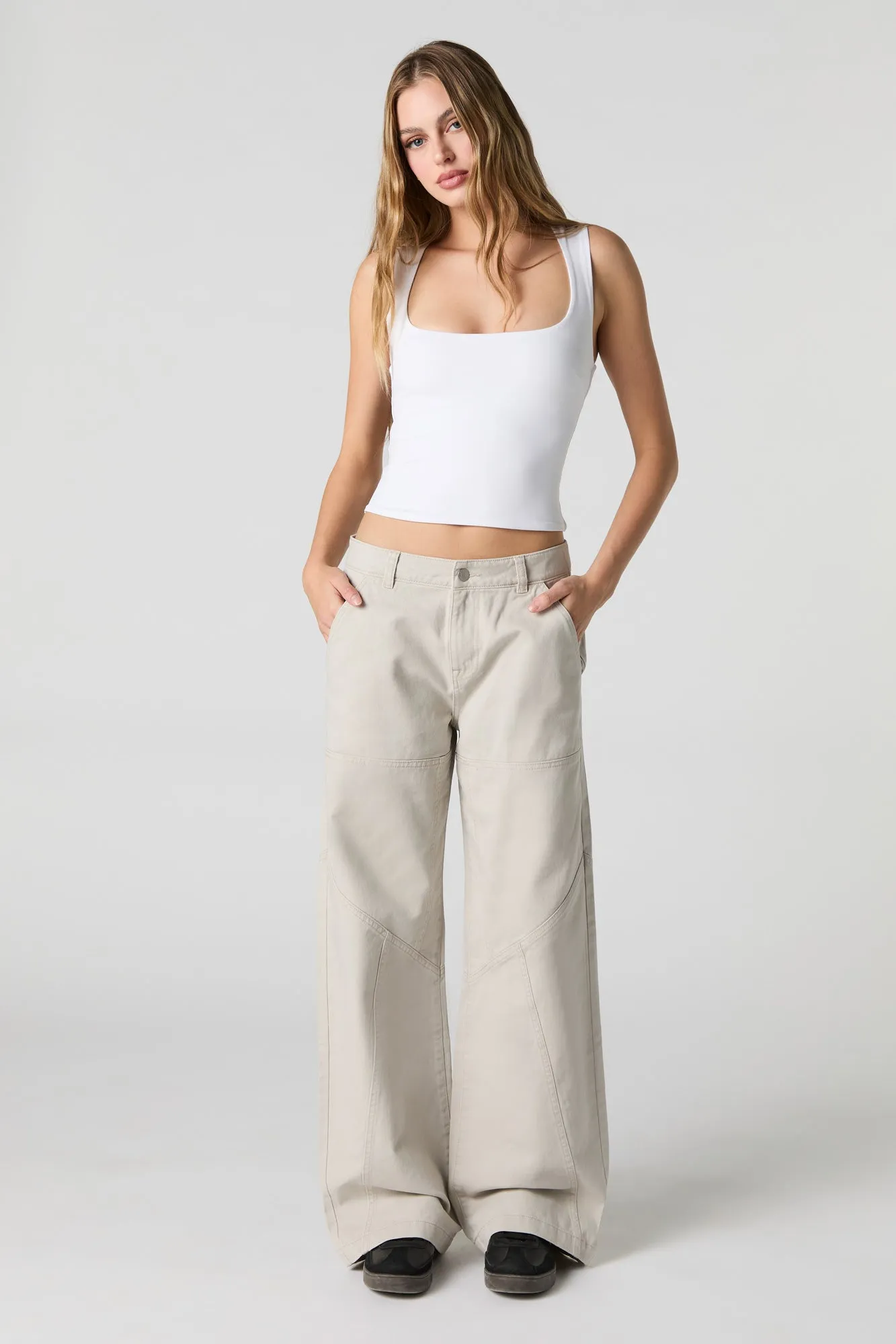 Paneled Low Rise Baggy Pant sold by Urban Planet