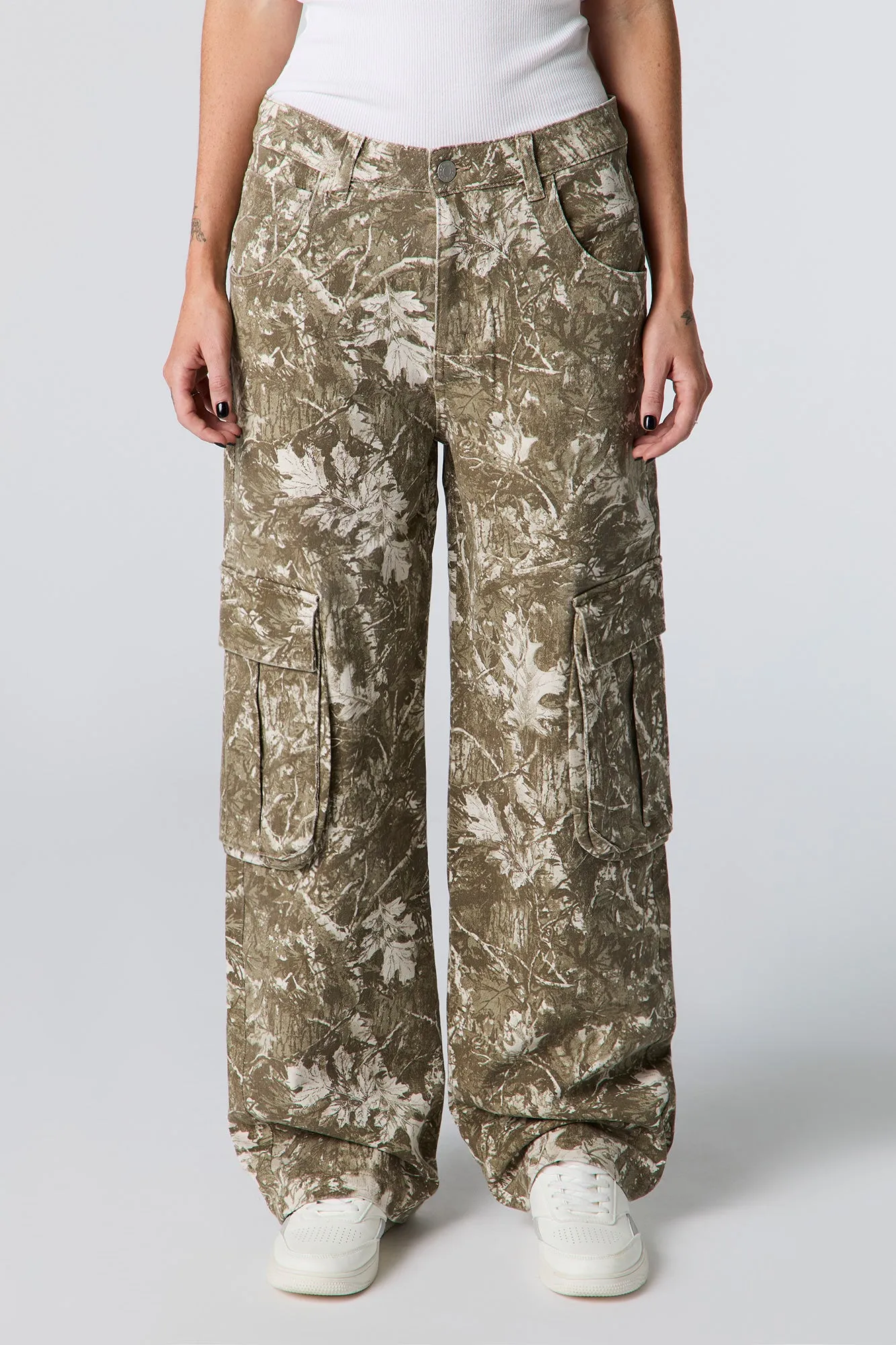 Pantalon cargo à jambe large en denim sold by Urban Planet product image thumbnail 2