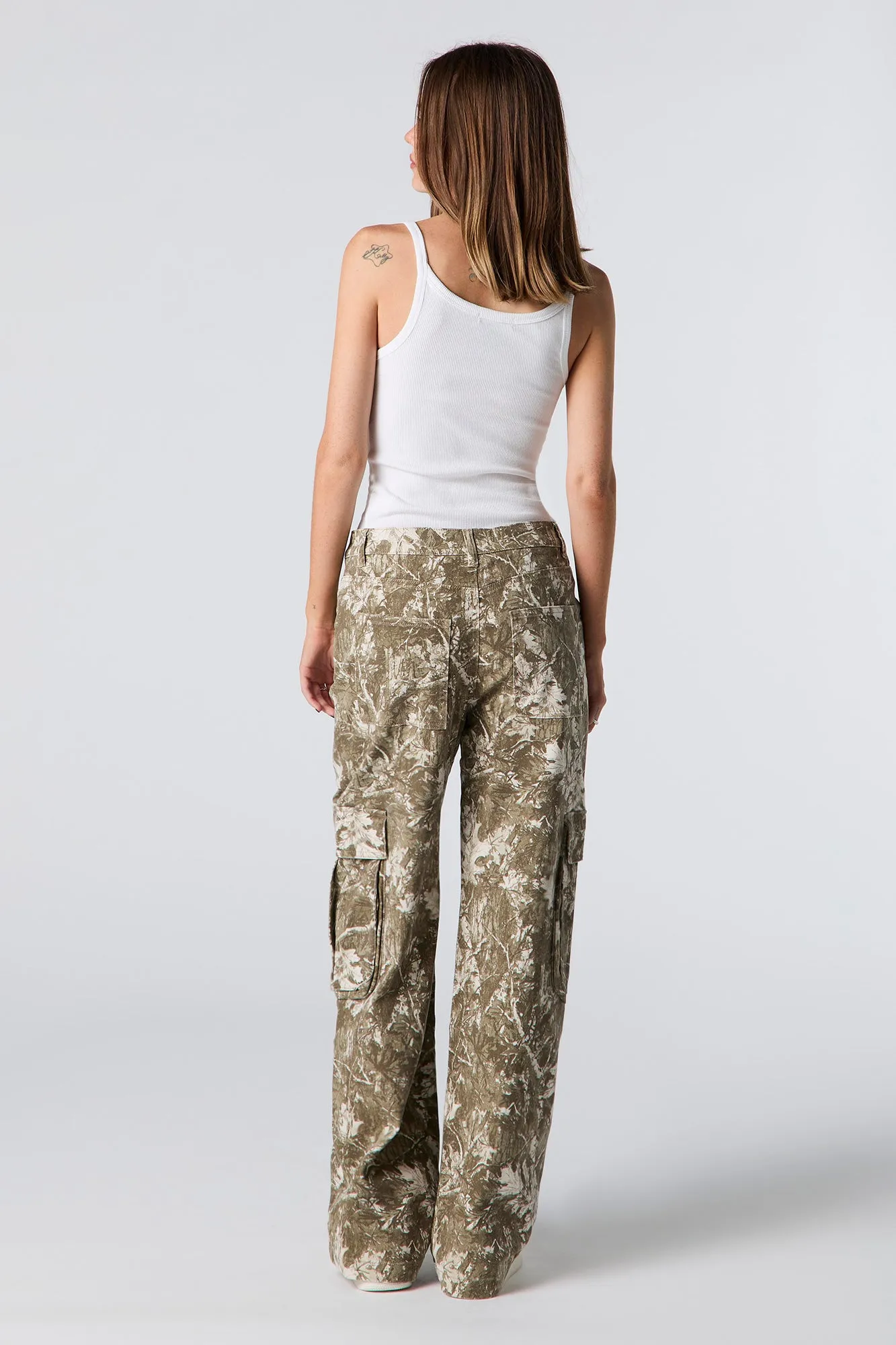 Pantalon cargo à jambe large en denim sold by Urban Planet product image thumbnail 3