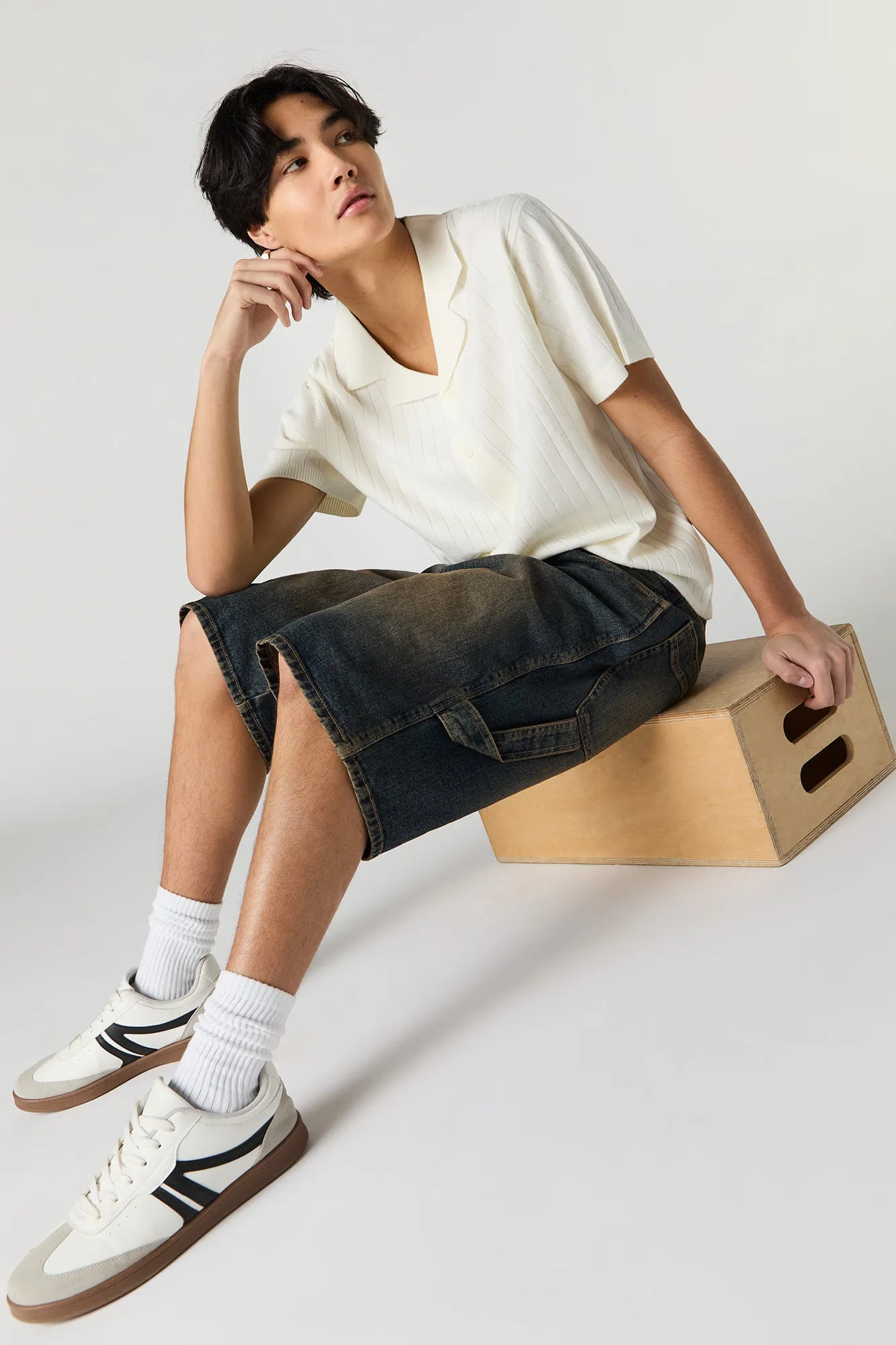 Denim Carpenter Jort sold by Urban Planet