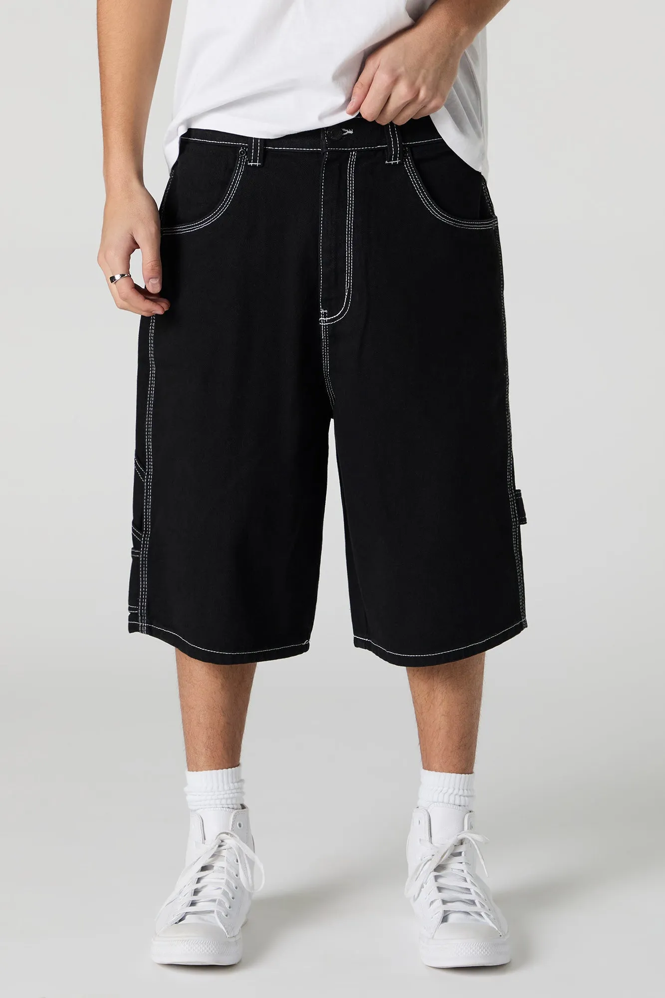 Denim Carpenter Jort sold by Urban Planet product image thumbnail 5