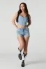 Medium Wash Distressed Denim Short sold by Urban Planet