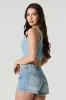Medium Wash Distressed Denim Short sold by Urban Planet