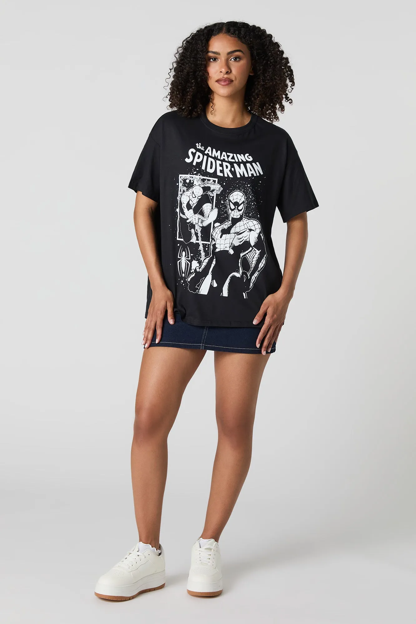 T-shirt coupe garçonne à imprimé Spiderman sold by Urban Planet product image thumbnail 3