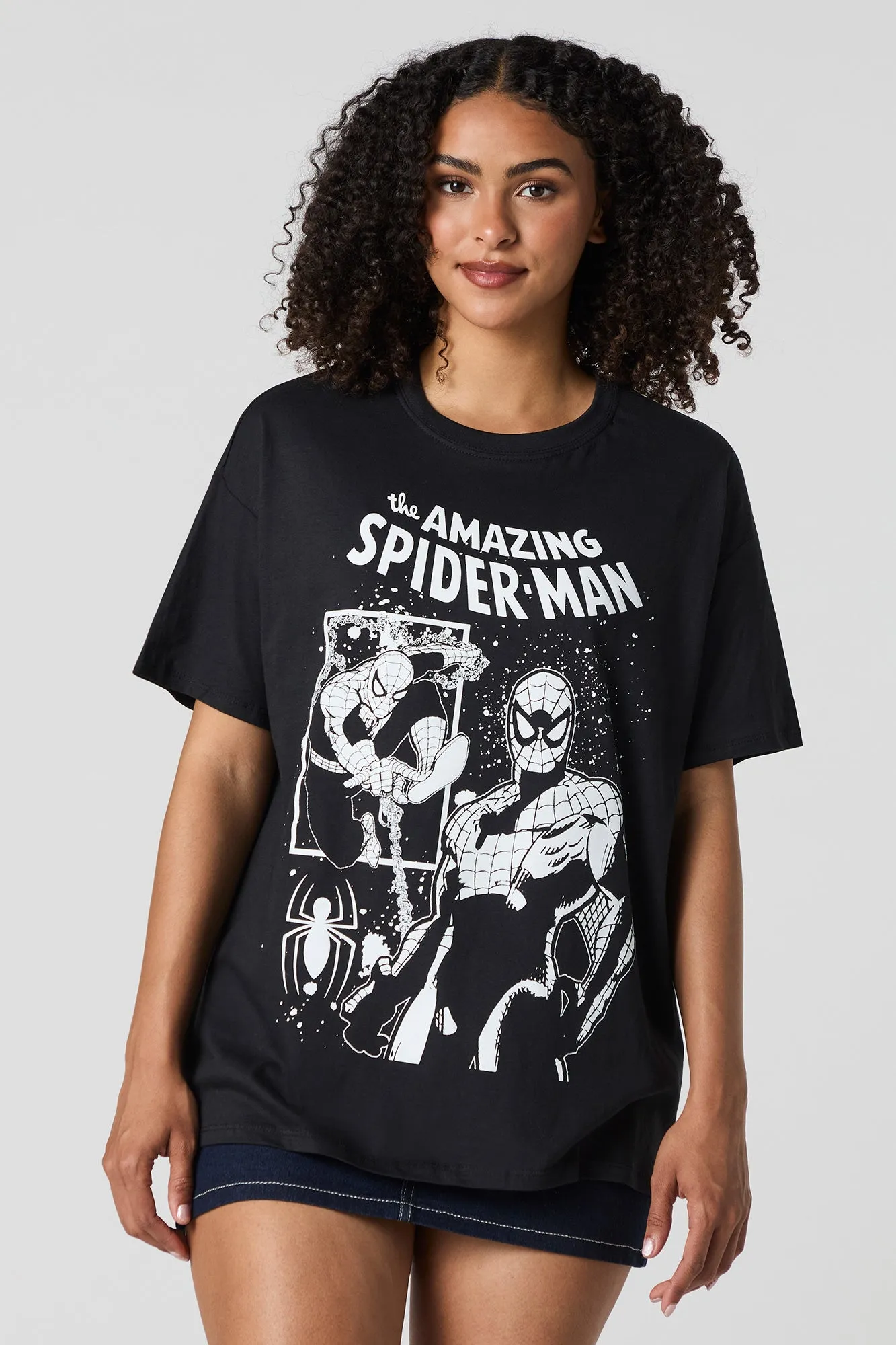 T-shirt coupe garçonne à imprimé Spiderman sold by Urban Planet