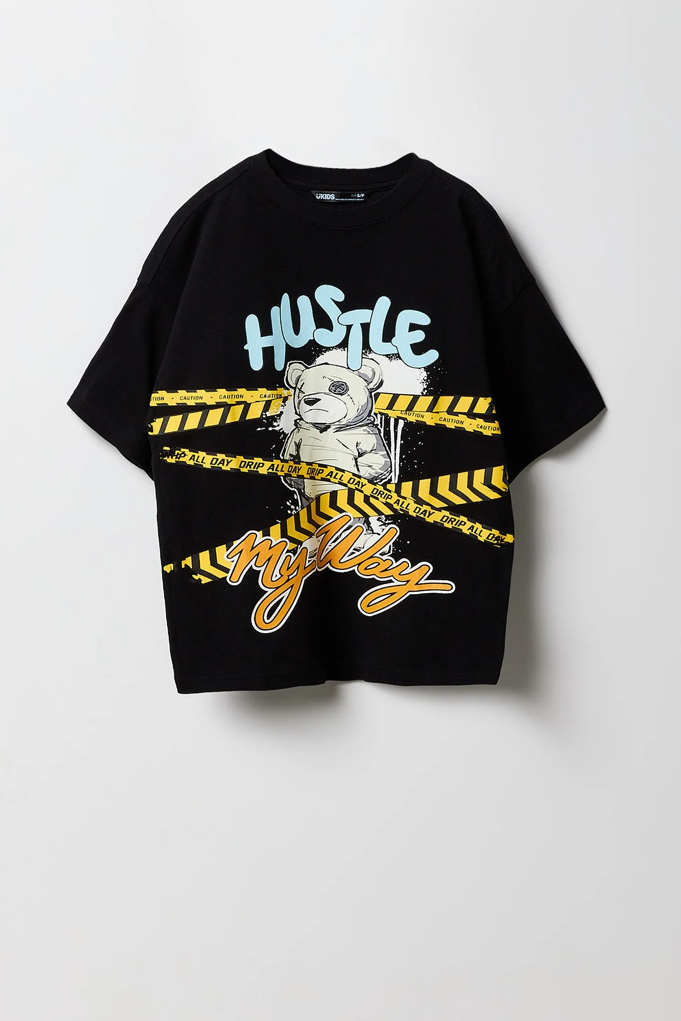 T-shirt à imprimé Hustle Bear pour garçon sold by Urban Planet