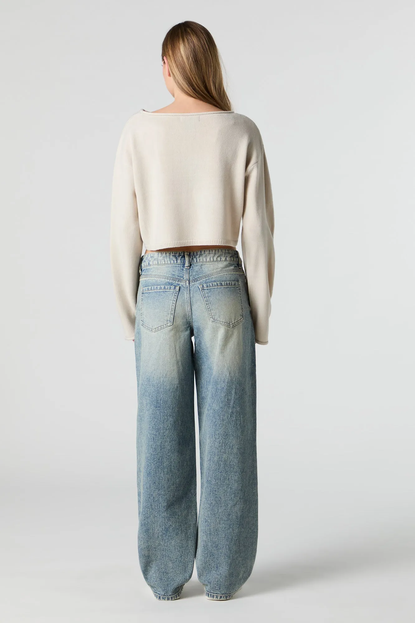 Jean rigide baggy taille basse lavé moyen vintage sold by Urban Planet product image thumbnail 3