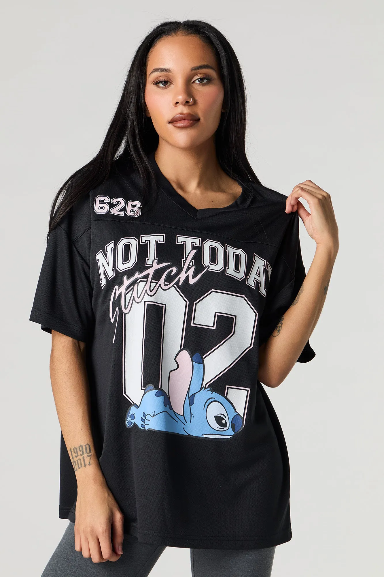Stitch Graphic Mesh Jersey sold by Urban Planet product image thumbnail 4
