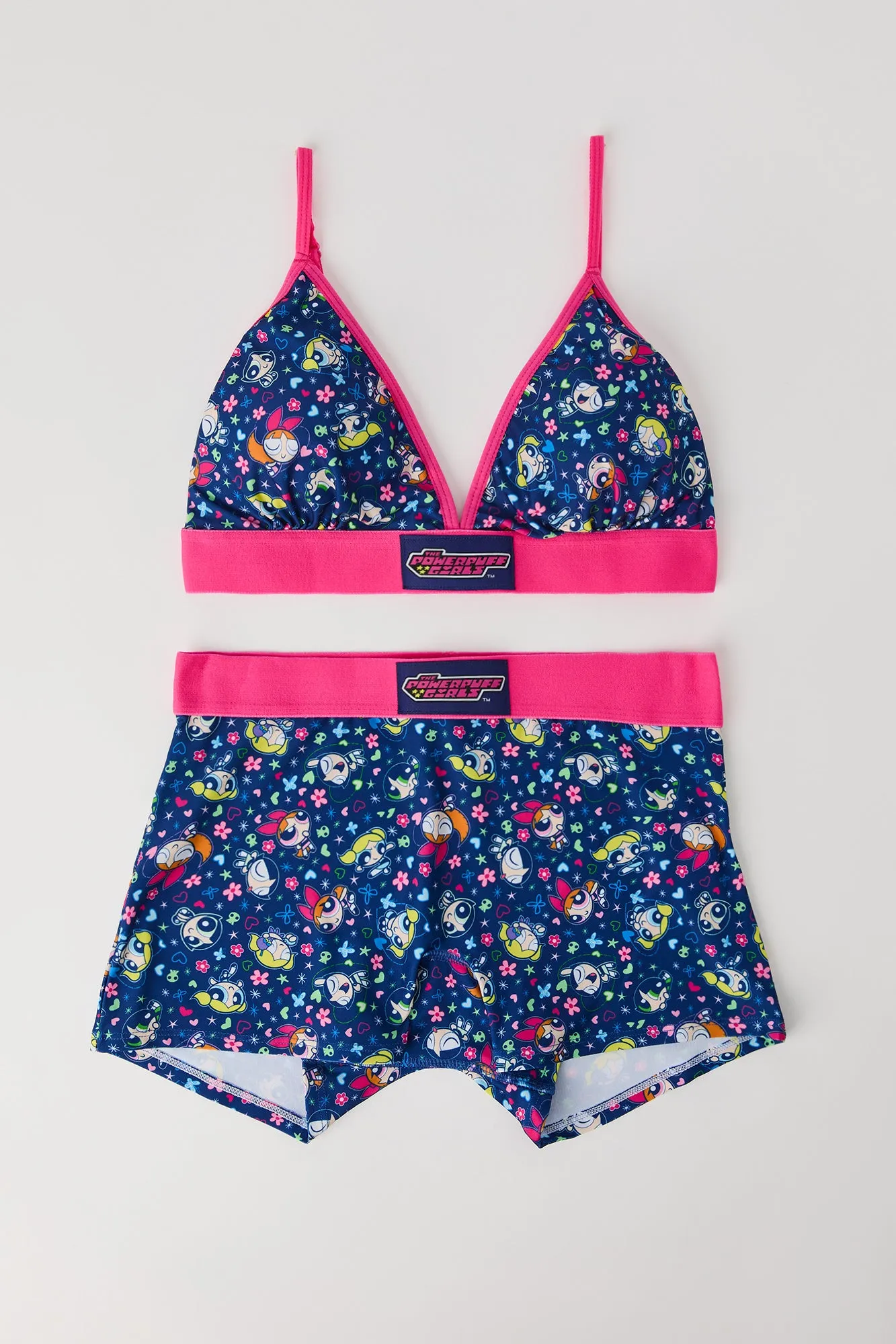 The Powerpuff Girls Bralette & Boy Short 2 Piece Set sold by Urban Planet