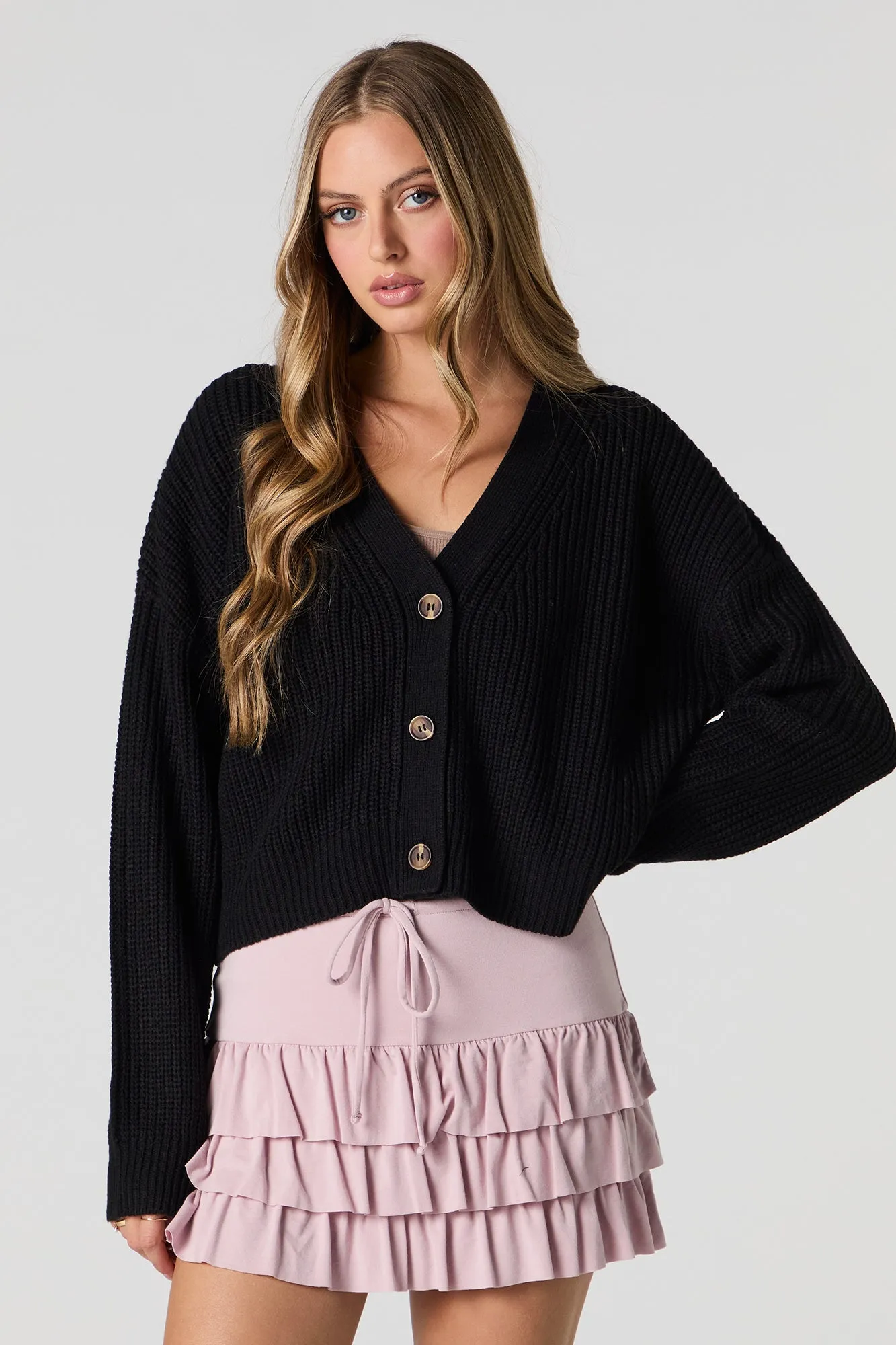 Cardigan boutonné en tricot sold by Urban Planet product image thumbnail 4