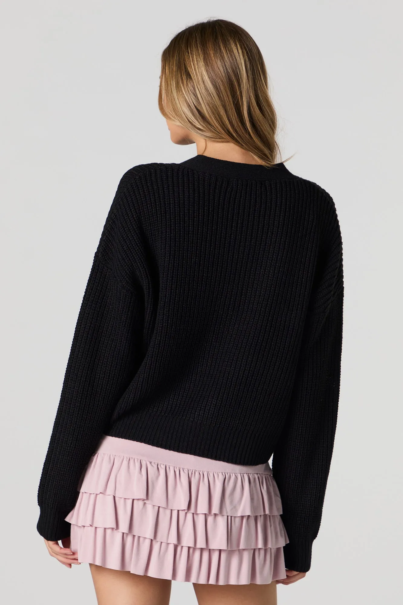 Cardigan boutonné en tricot sold by Urban Planet product image thumbnail 5