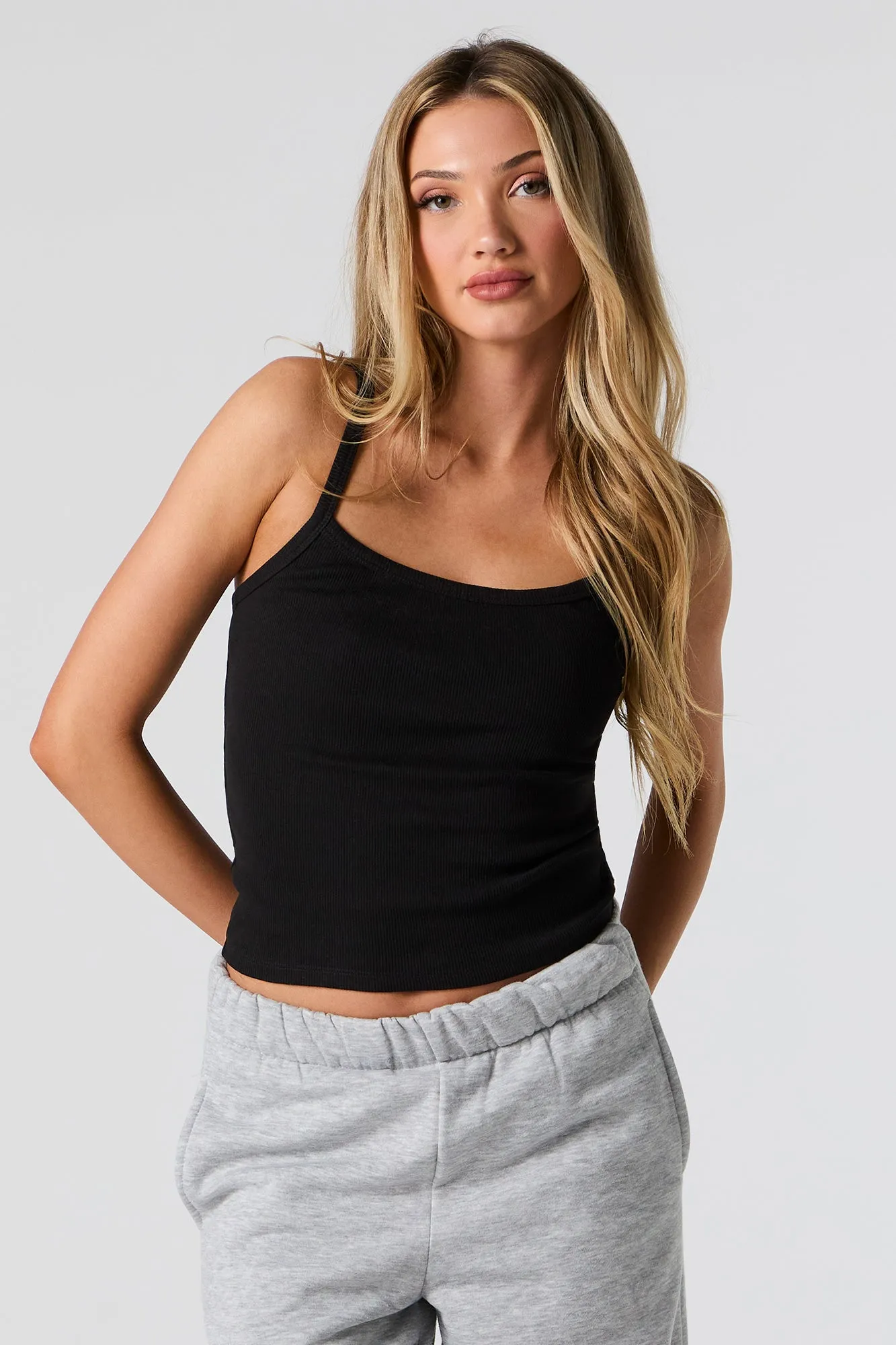 Ribbed Scoop Neck Tank sold by Urban Planet product image thumbnail 5