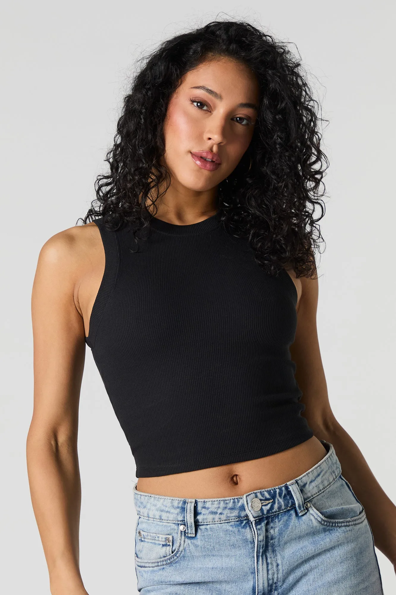 Ribbed Cropped Tank sold by Urban Planet product image thumbnail 4