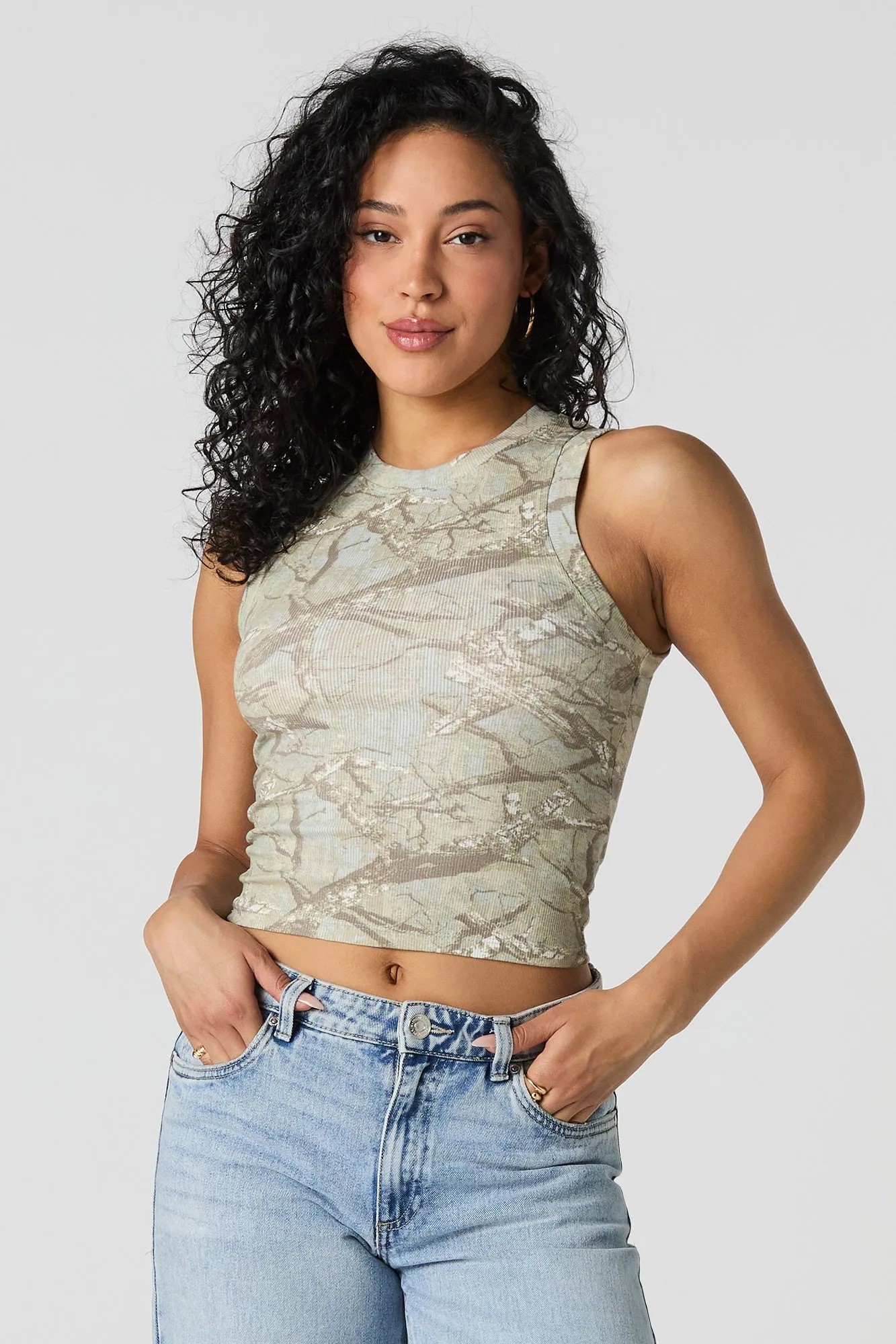 Ribbed Cropped Tank sold by Urban Planet