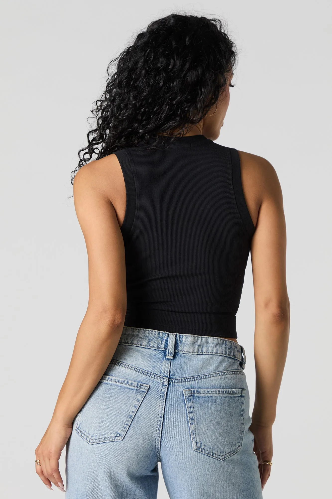 Ribbed Cropped Tank sold by Urban Planet product image thumbnail 5