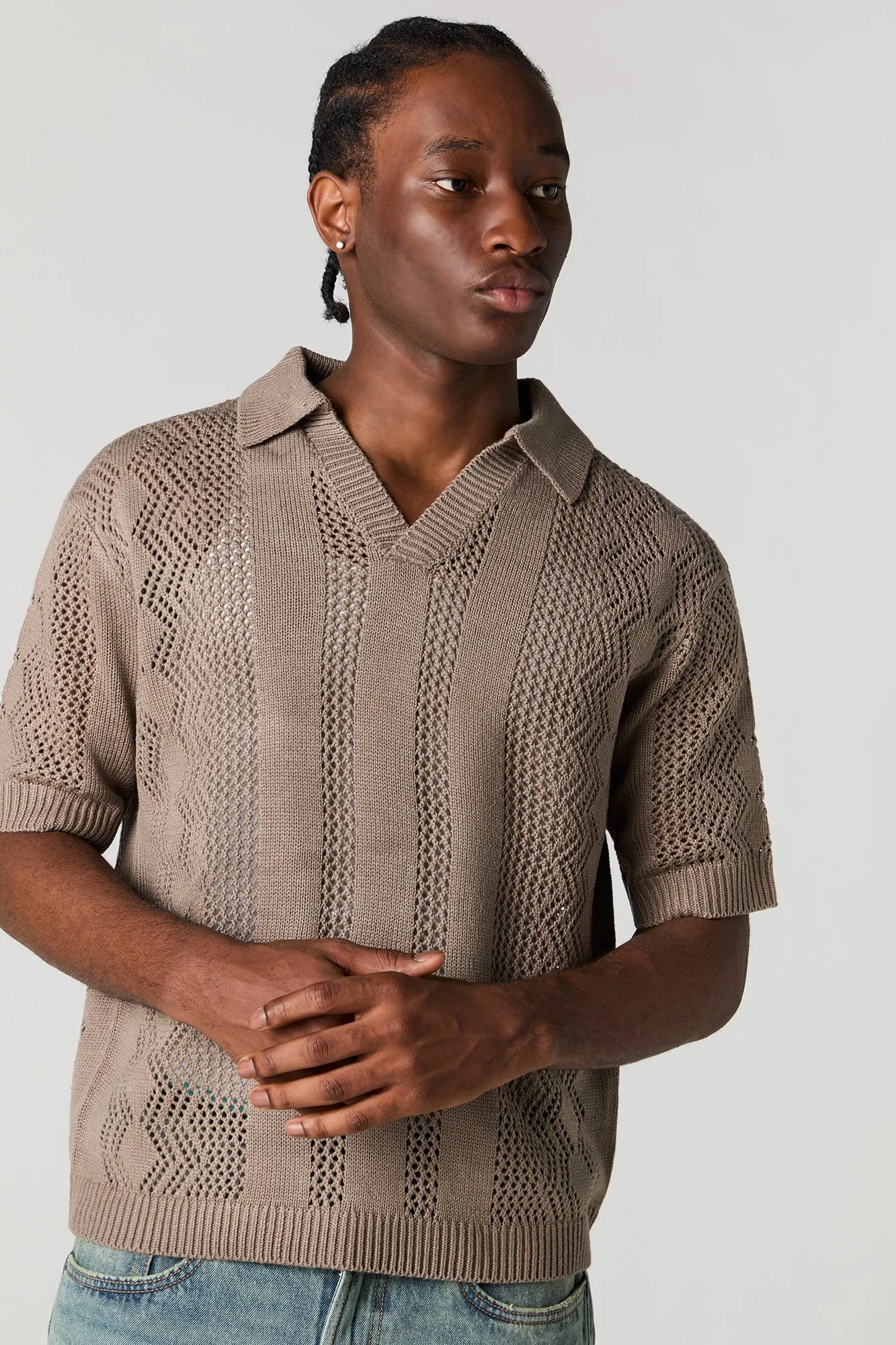 Textured Short Sleeve Top sold by Urban Planet