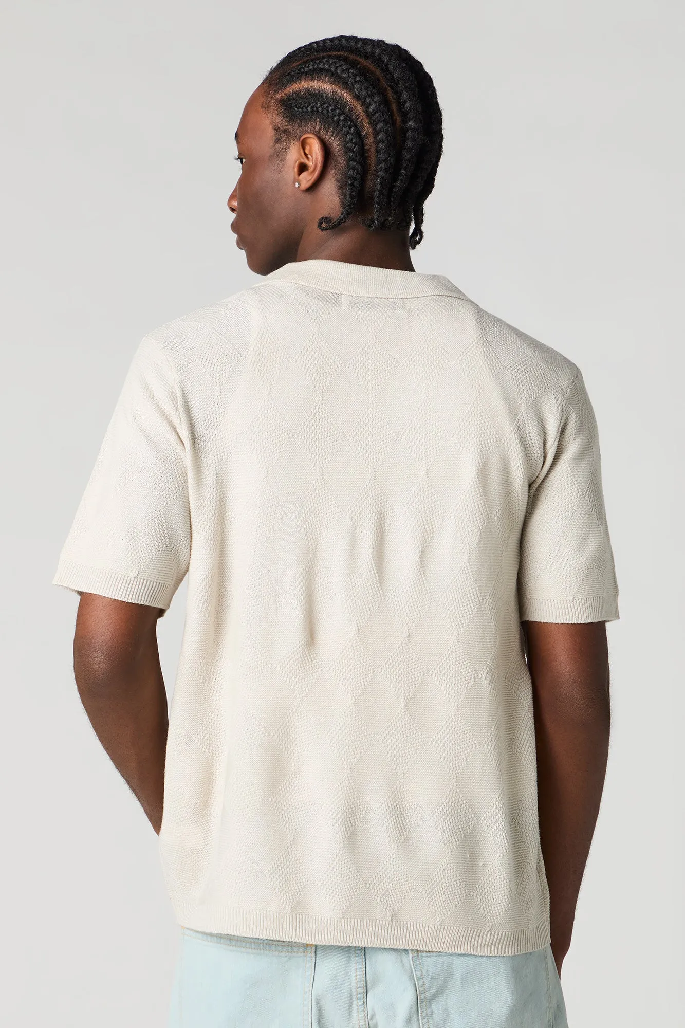Textured Notched Short Sleeve Top sold by Urban Planet product image thumbnail 2