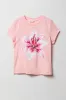 Girls White & Pink Flower Graphic T-Shirt sold by Urban Planet