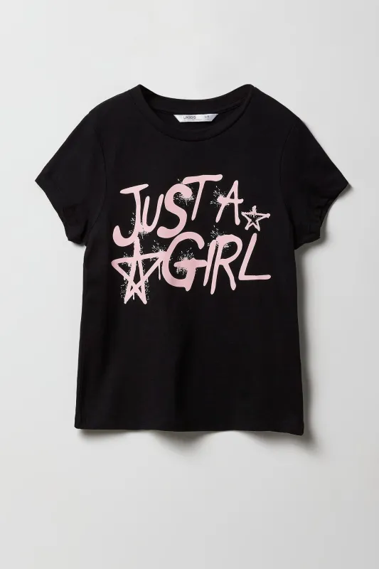 T-shirt à imprimé just a Girl pour filles sold by Urban Planet