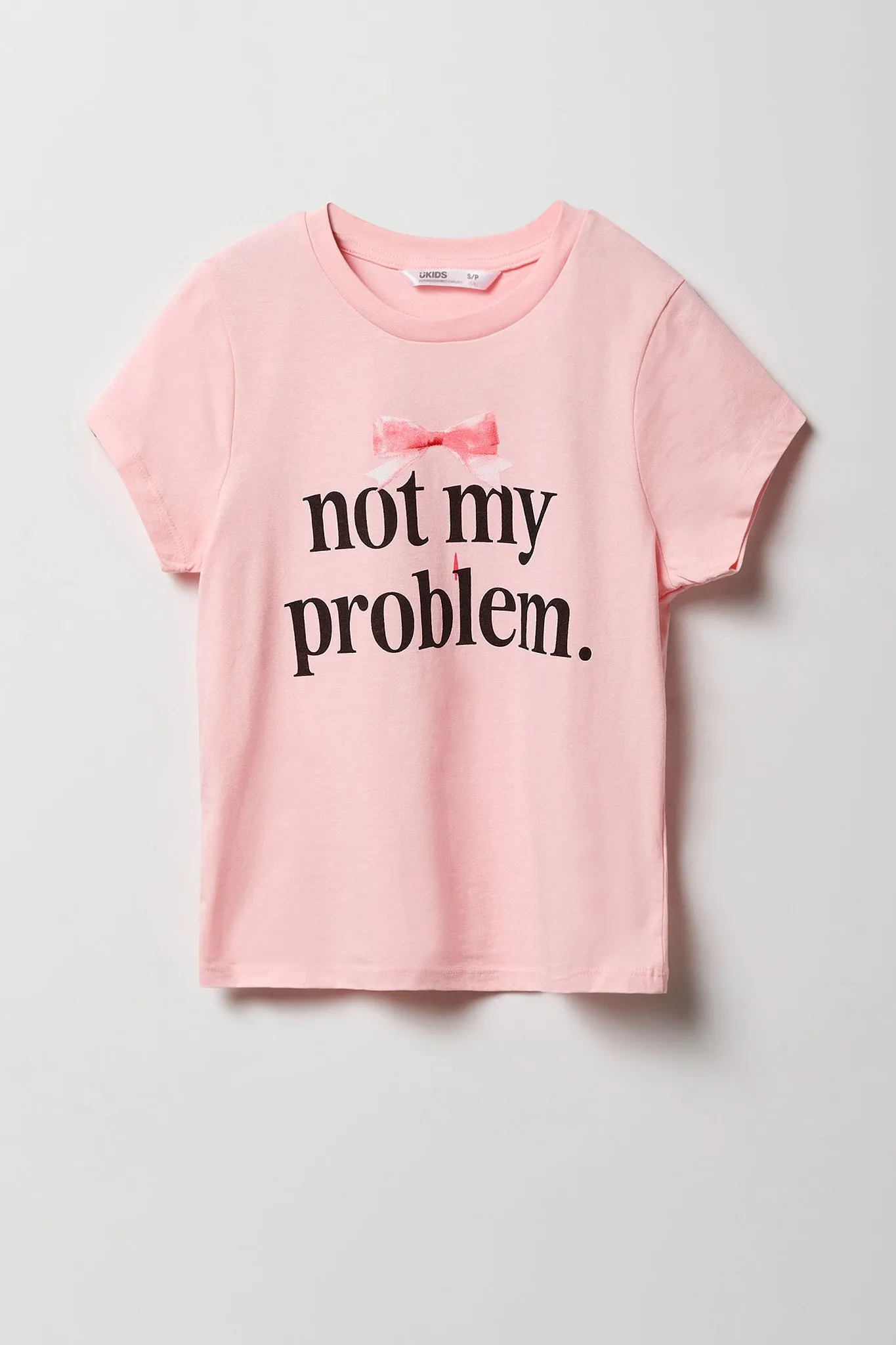 T-shirt à imprimé Not My Problem pour filles sold by Urban Planet