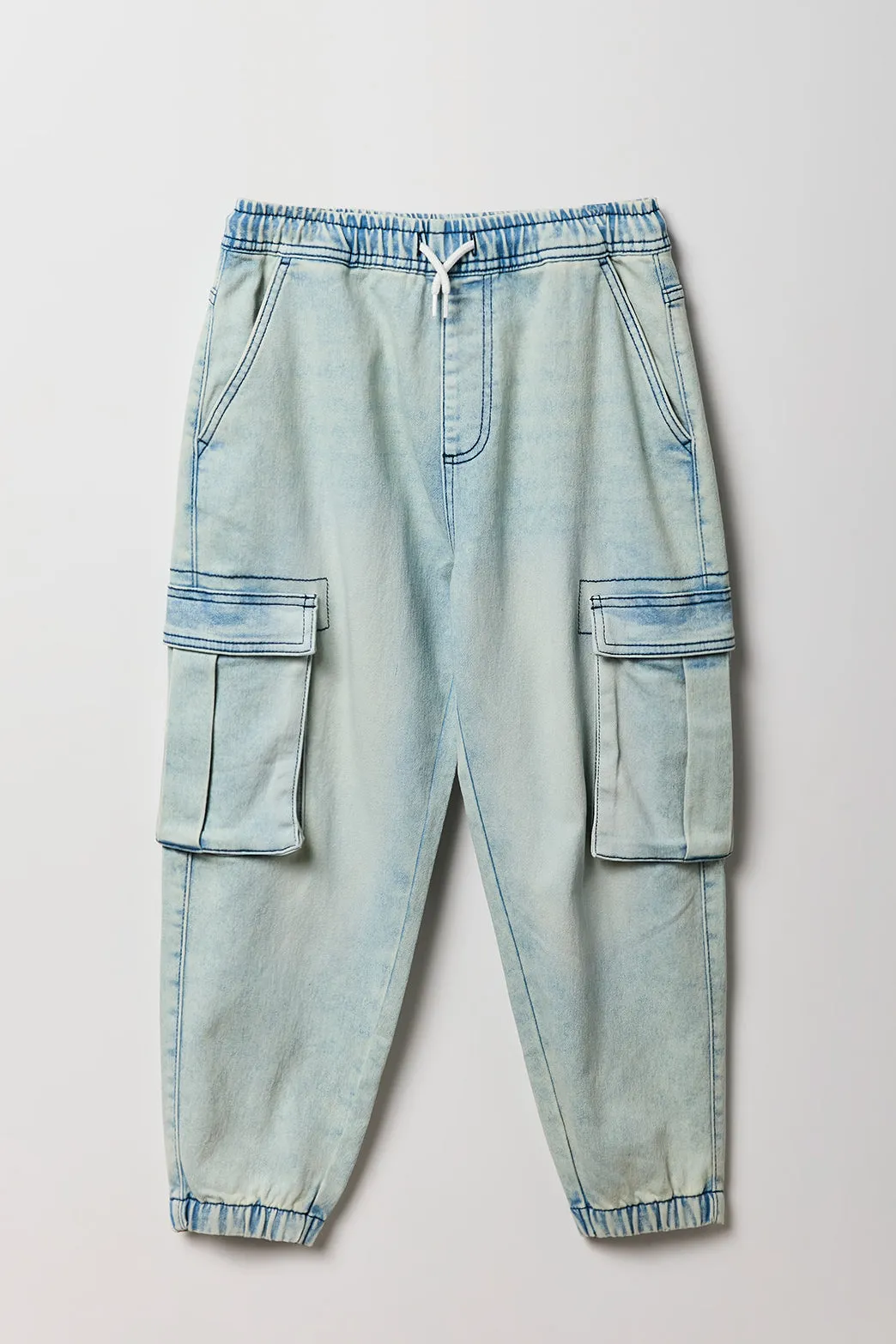 Jogger cargo en denim pour garçon sold by Urban Planet