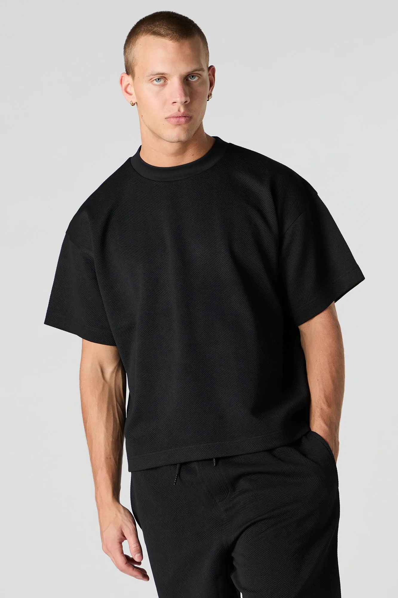 Textured Boxy T-Shirt sold by Urban Planet product image thumbnail 4