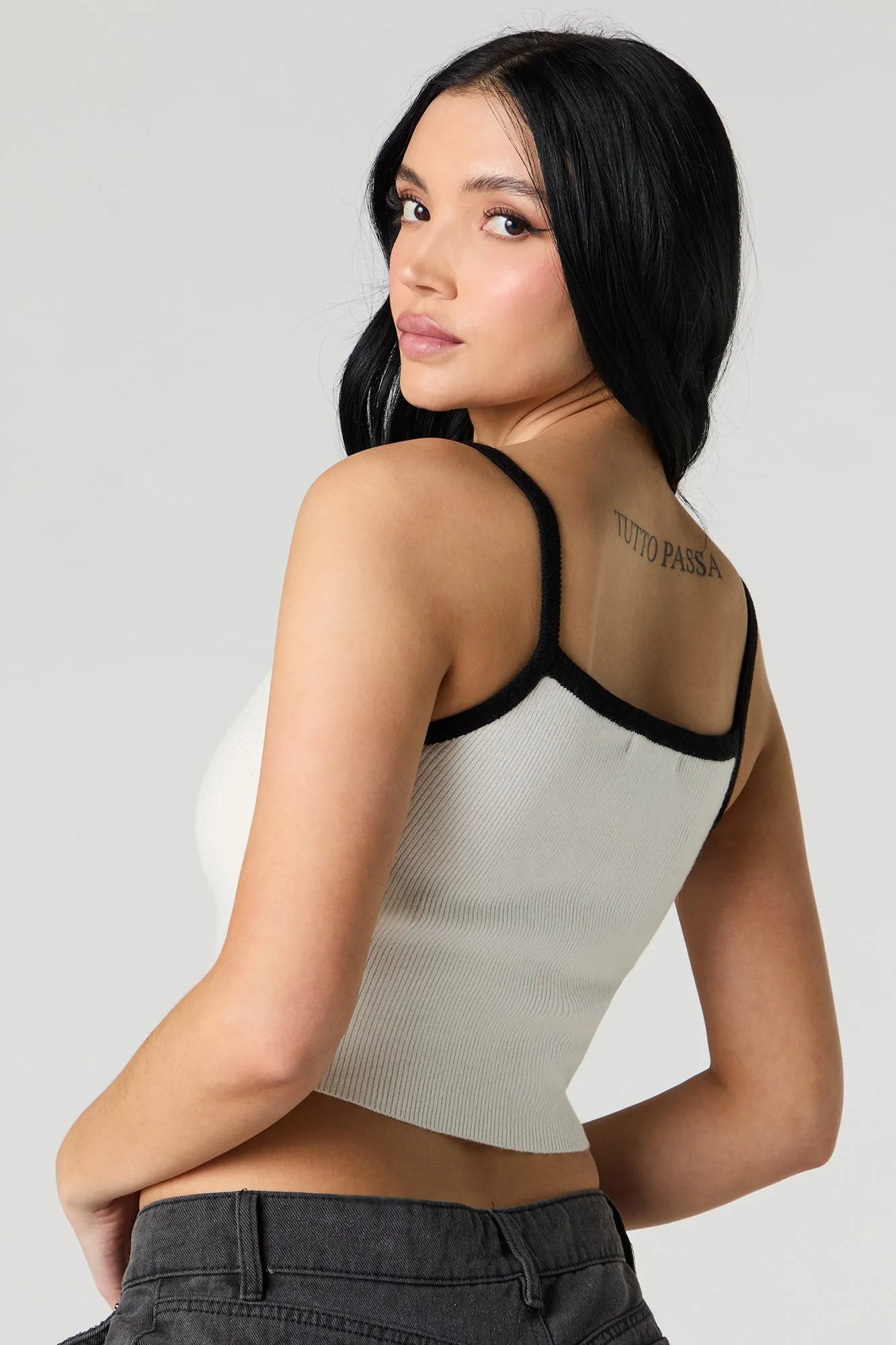 Star Embroidered Ribbed Knit Tank sold by Urban Planet product image thumbnail 2