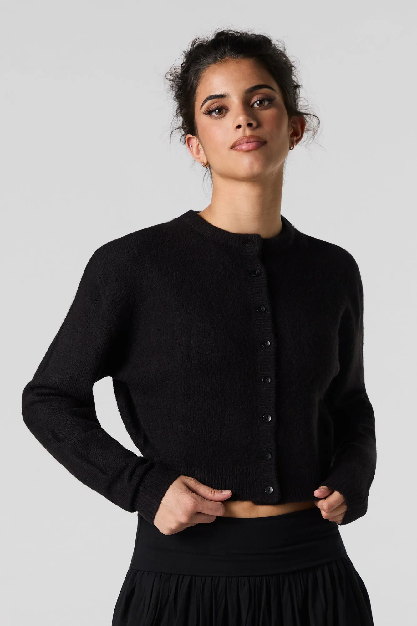 Cardigan boutonné en tricot mousseux sold by Urban Planet product image thumbnail 4