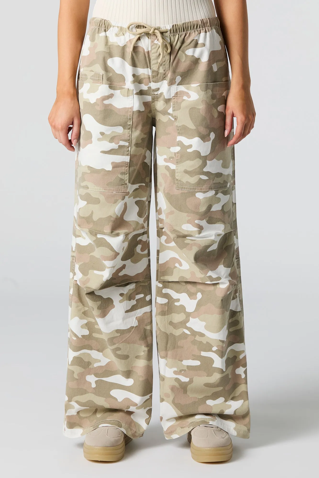 Drawstring Wide Leg Cargo Pant sold by Urban Planet product image thumbnail 2
