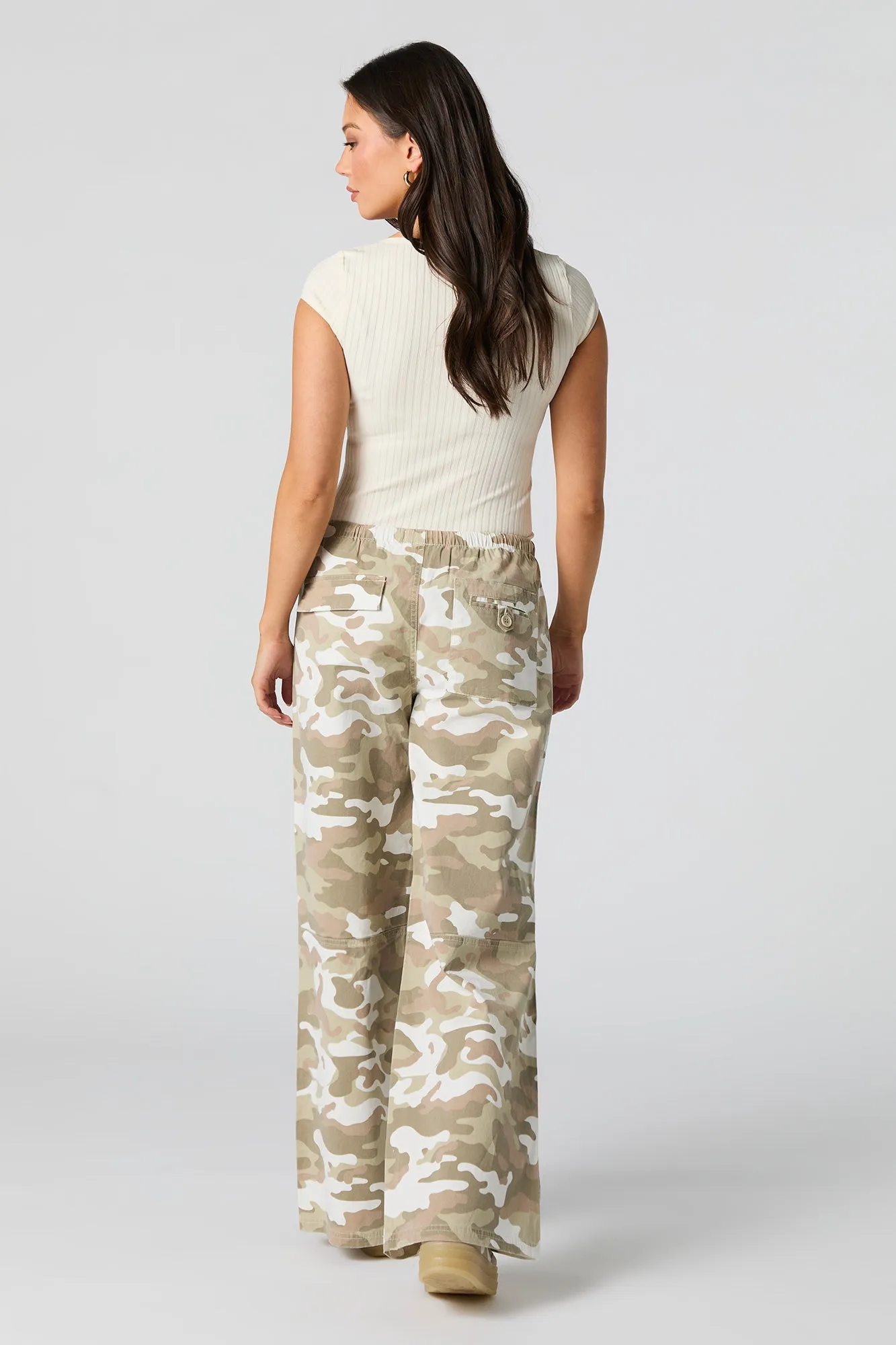 Pantalon cargo à jambe large avec taille coulissante sold by Urban Planet product image thumbnail 3