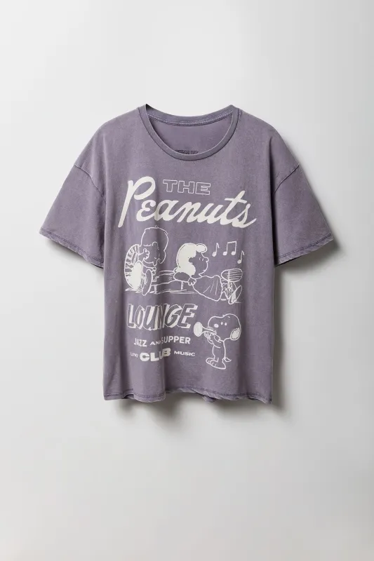 T-shirt coupe garçonne à imprimé The Peanuts Lounge sold by Urban Planet