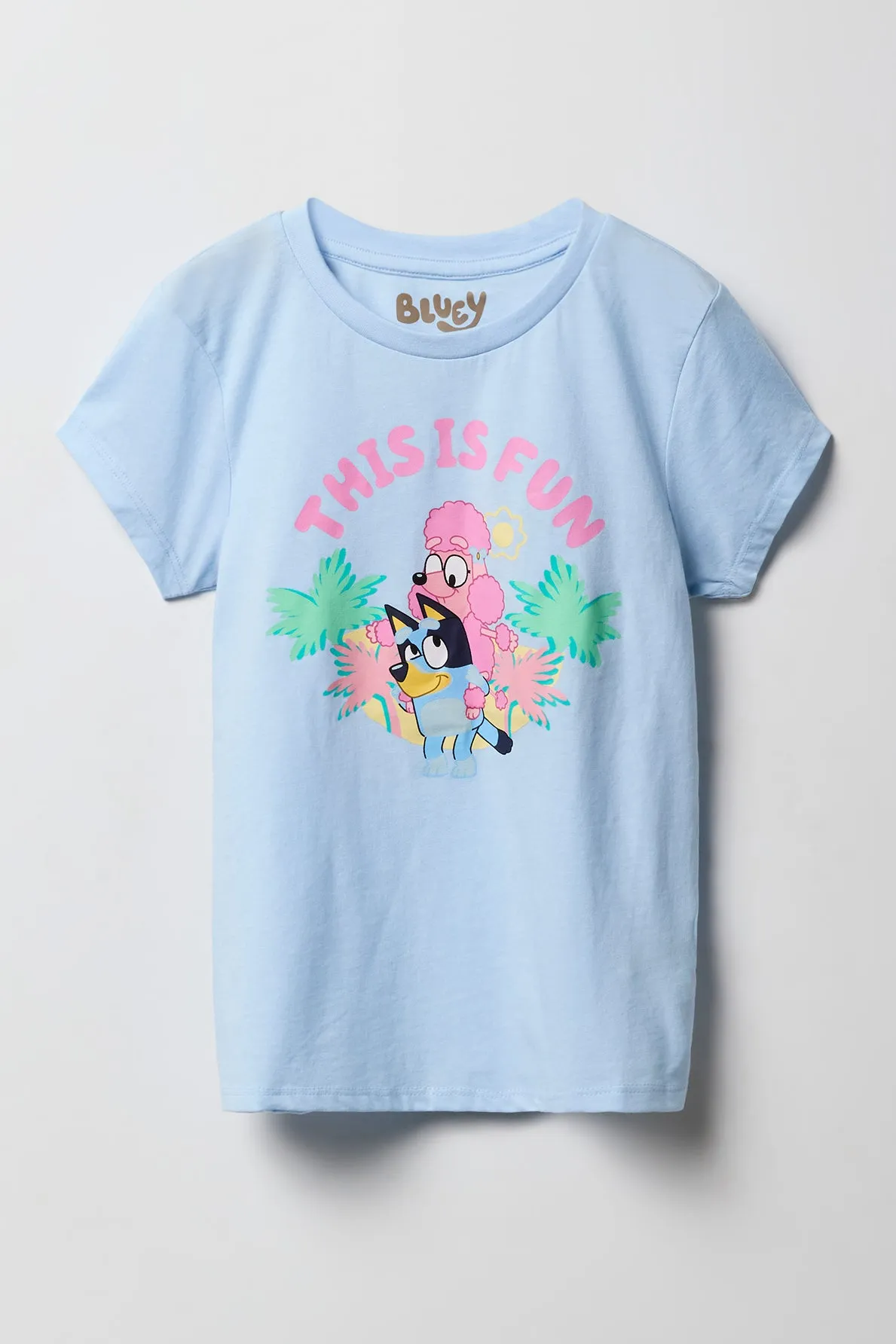 T-shirt à imprimé Bluey This Is Fun pour filles sold by Urban Planet