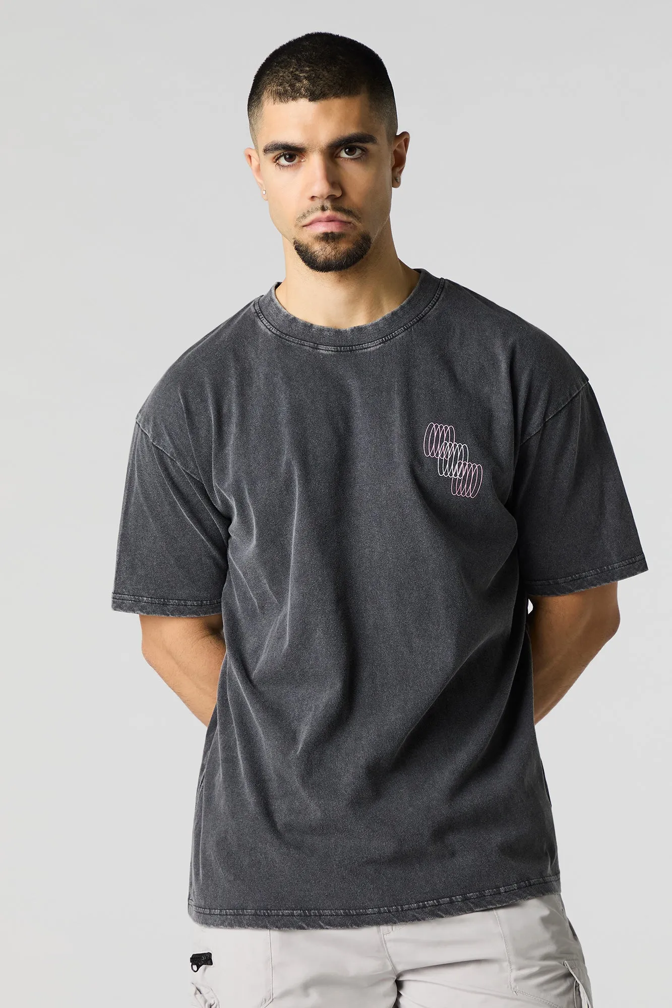 T-shirt délavé à imprimé Long Night sold by Urban Planet product image thumbnail 2