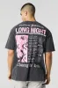 T-shirt délavé à imprimé Long Night sold by Urban Planet