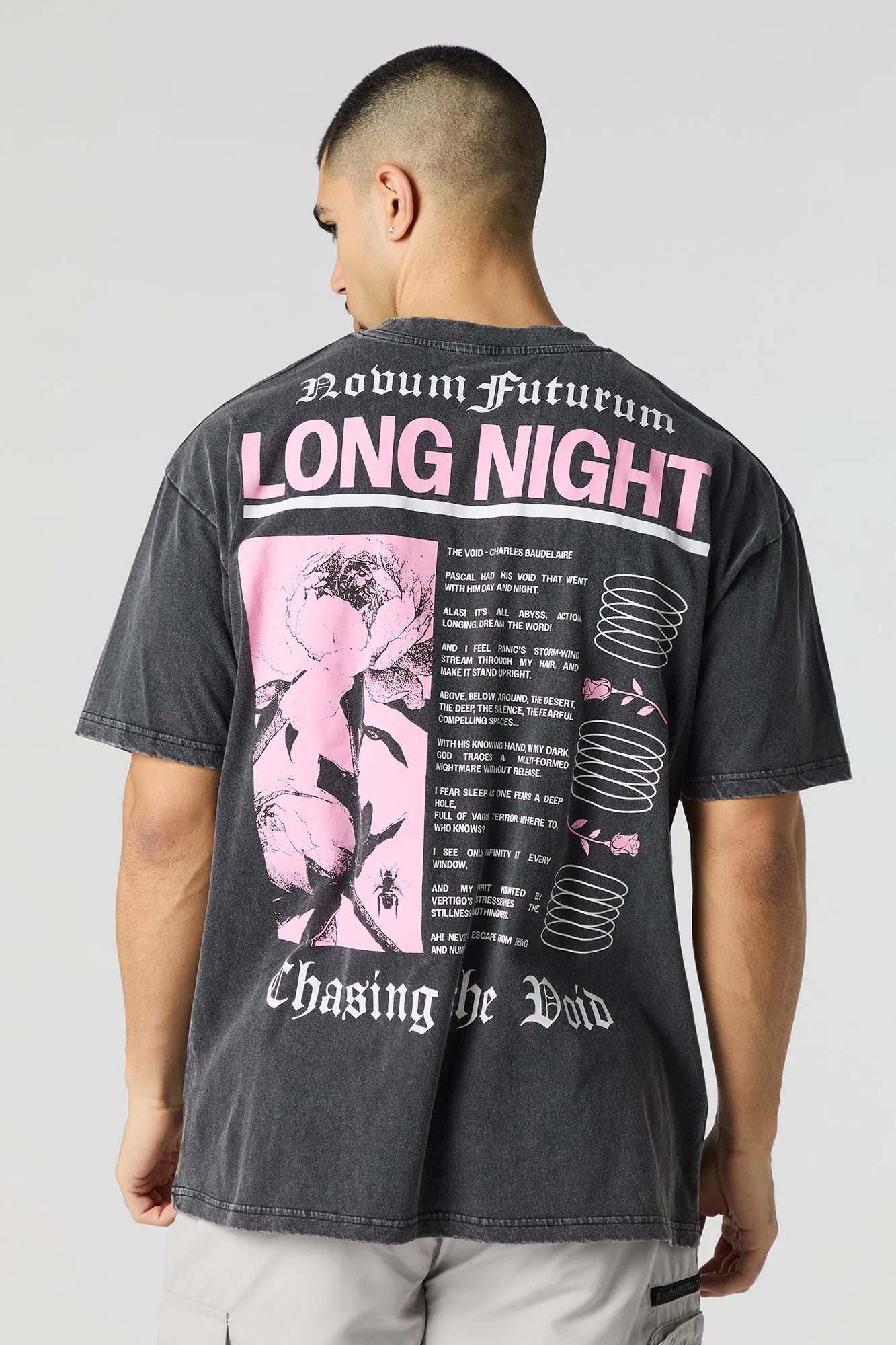 Long Night Graphic Washed T-Shirt sold by Urban Planet