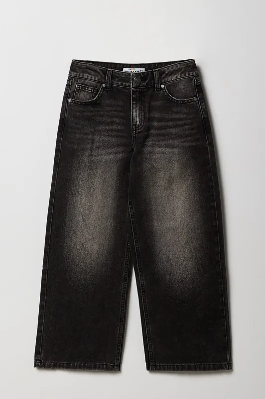 Girls Mid Rise Wide Leg Jean sold by Urban Planet