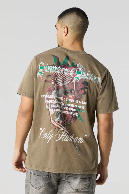 Sinners & Saints Graphic Washed T-Shirt sold by Urban Planet