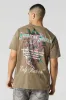 T-shirt délavé à imprimé Sinners & Saints sold by Urban Planet