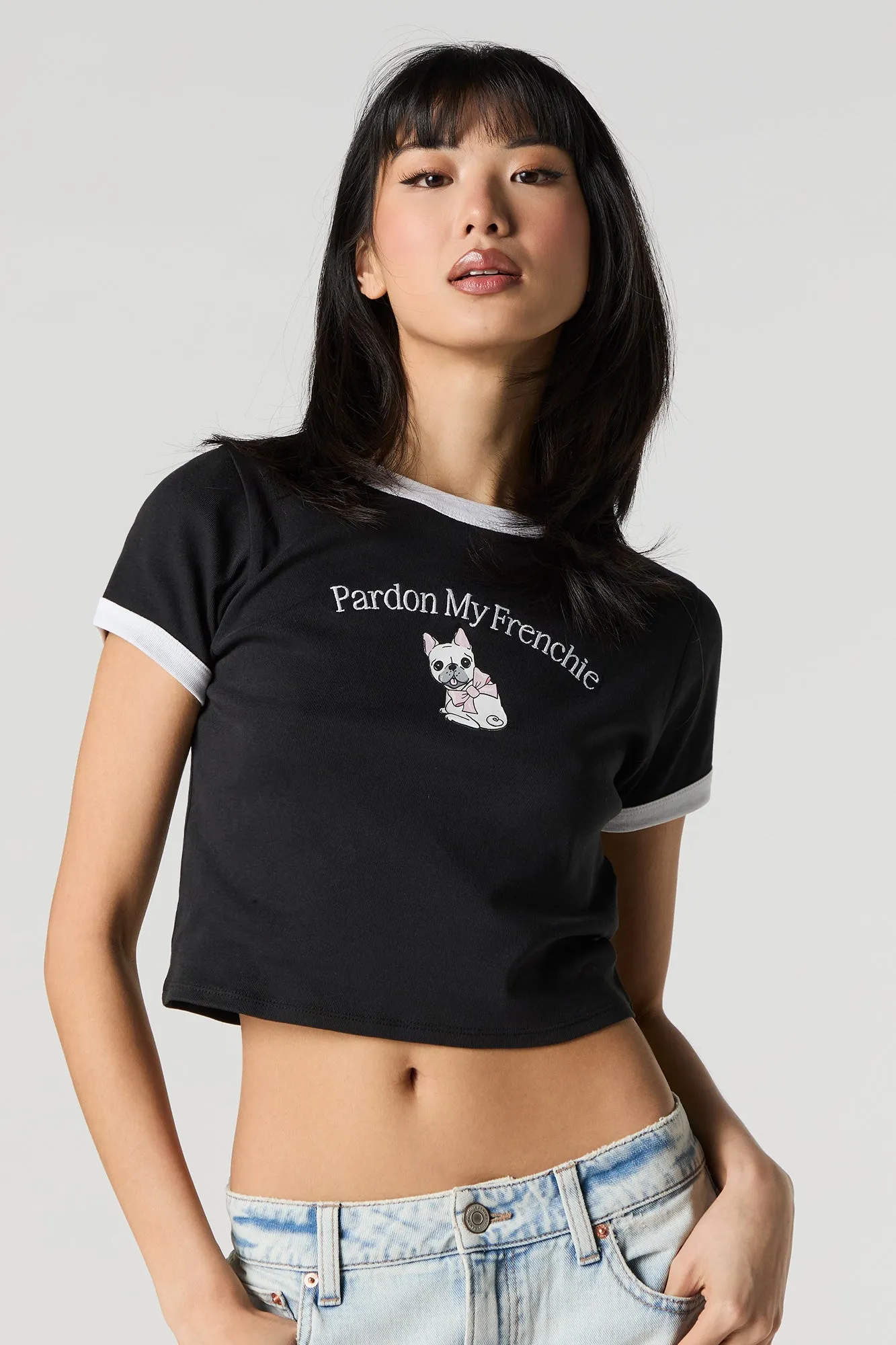 T-shirt à liséré contrastant et imprimé sold by Urban Planet