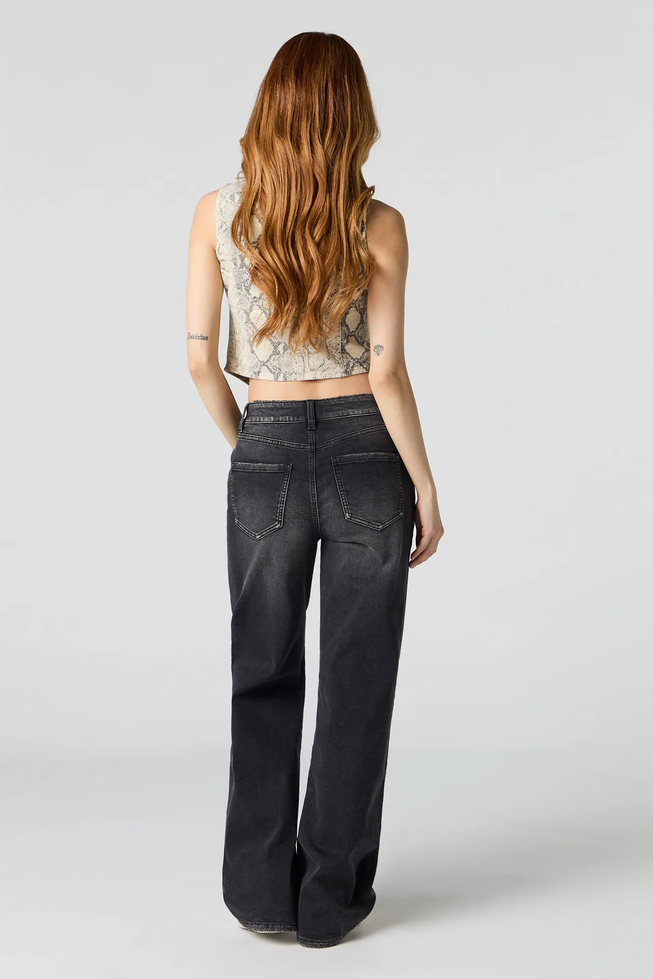 Stretch Baggy Washed Black Jean sold by Urban Planet product image thumbnail 3