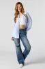 Jean extensible délavé foncé vintage à jambe large et taille haute sold by Urban Planet