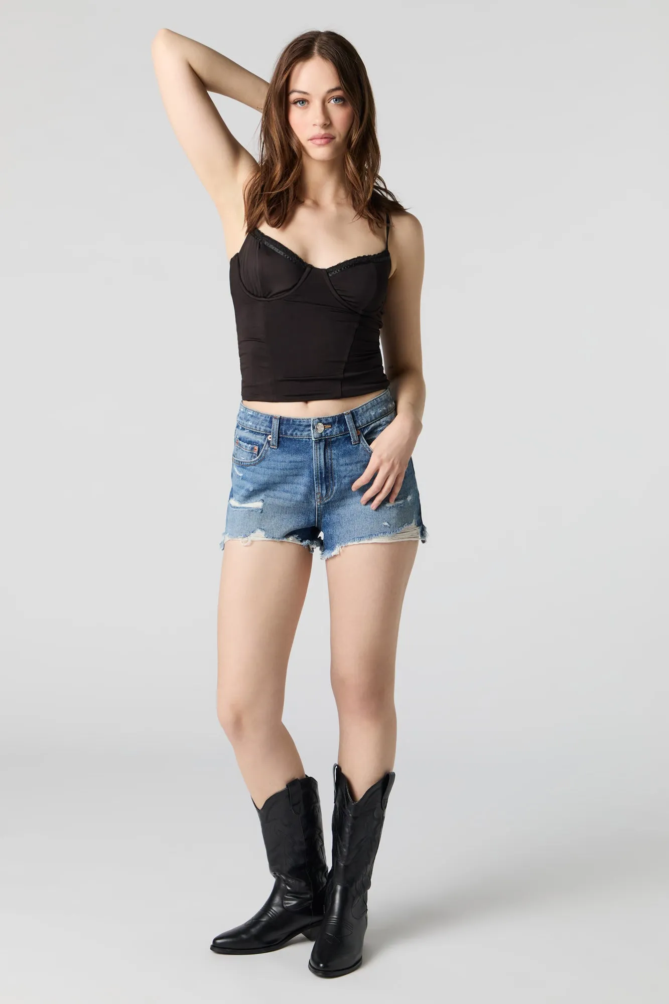 Medium Distressed Denim Short sold by Urban Planet product image thumbnail 3