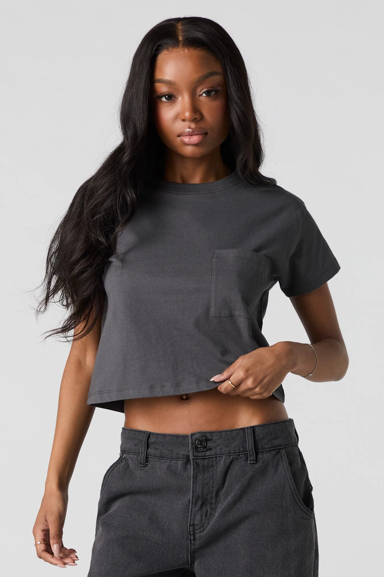 T-shirt ras du cou carré sold by Urban Planet