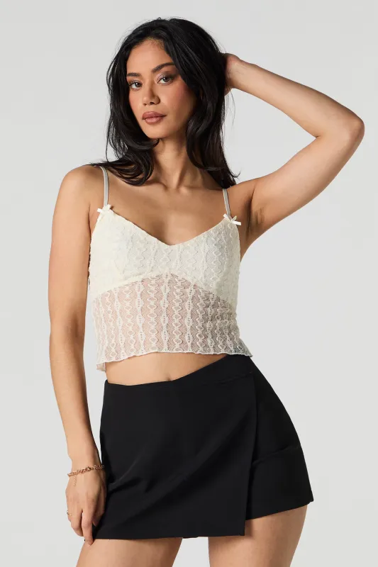 Lace Cropped Cami made by Urban Planet