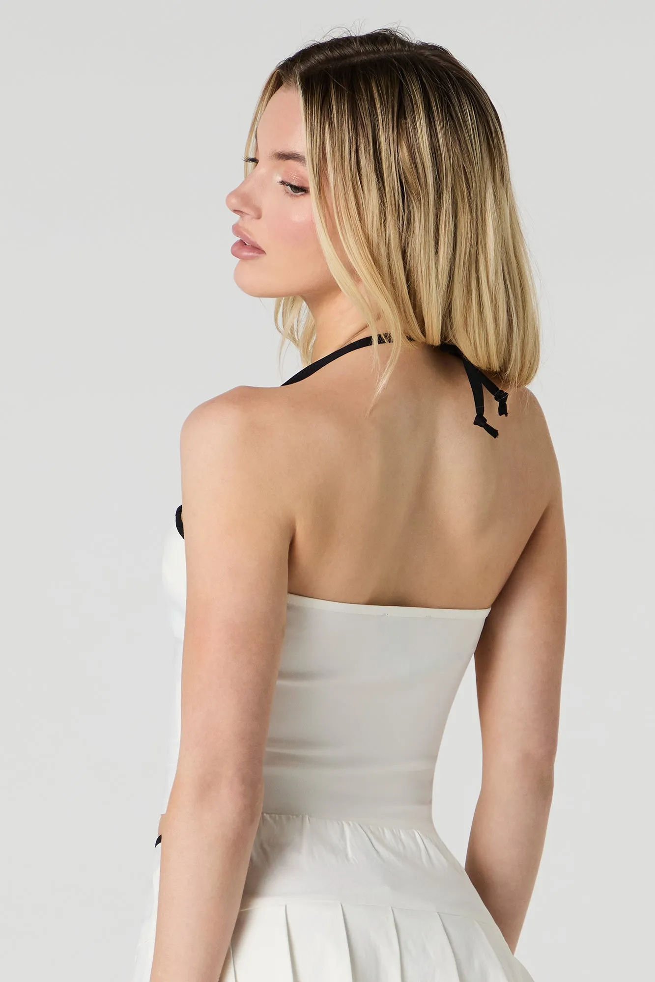 Contrast Bow Halter Top sold by Urban Planet product image thumbnail 2