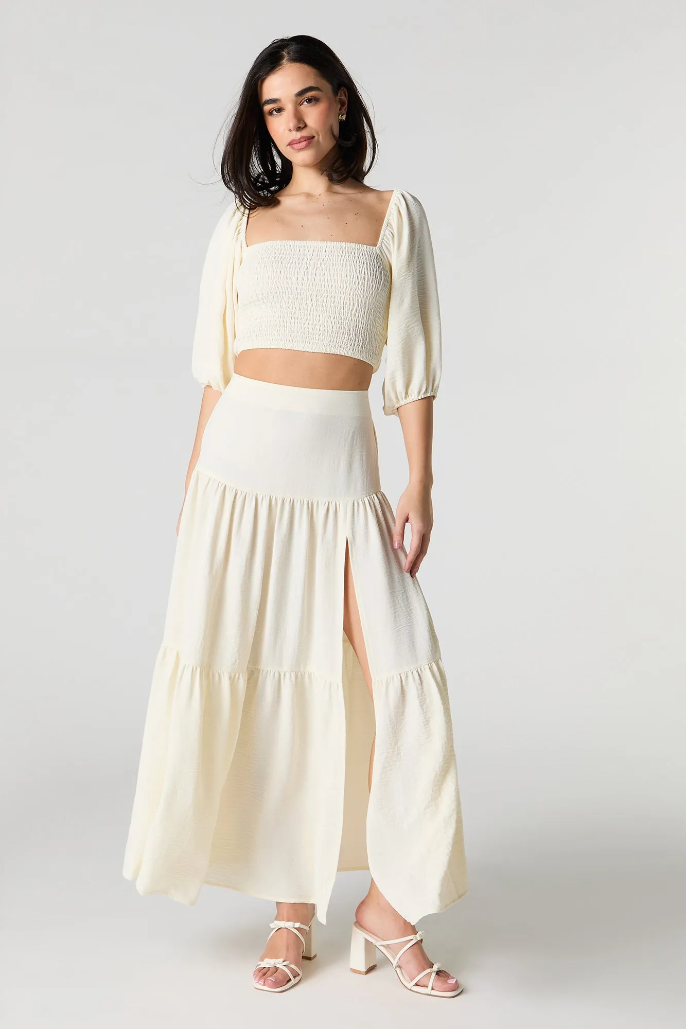 Haut court smocké avec manches bouffantes sold by Urban Planet product image thumbnail 3