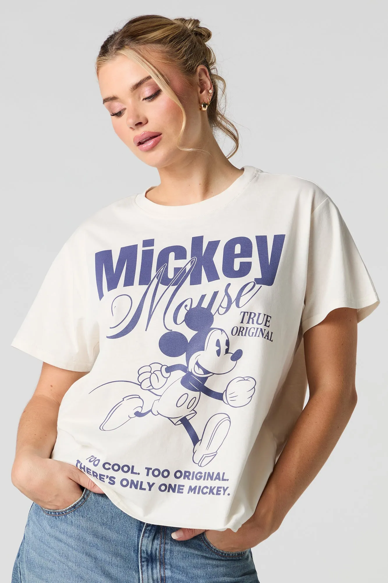 T-shirt coupe garçonne à imprimé Mickey sold by Urban Planet