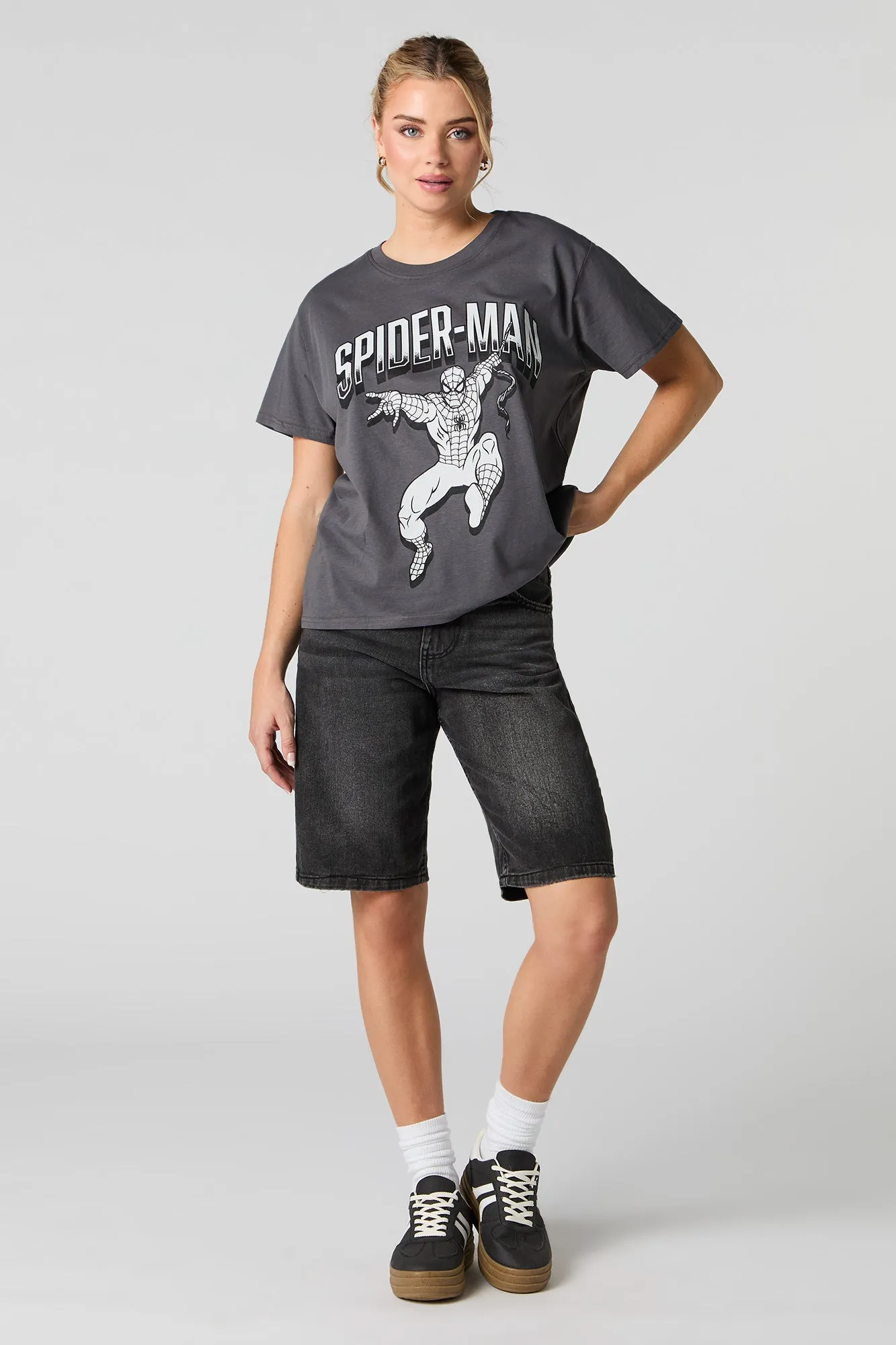 Spiderman Graphic Boyfriend T-Shirt sold by Urban Planet product image thumbnail 3