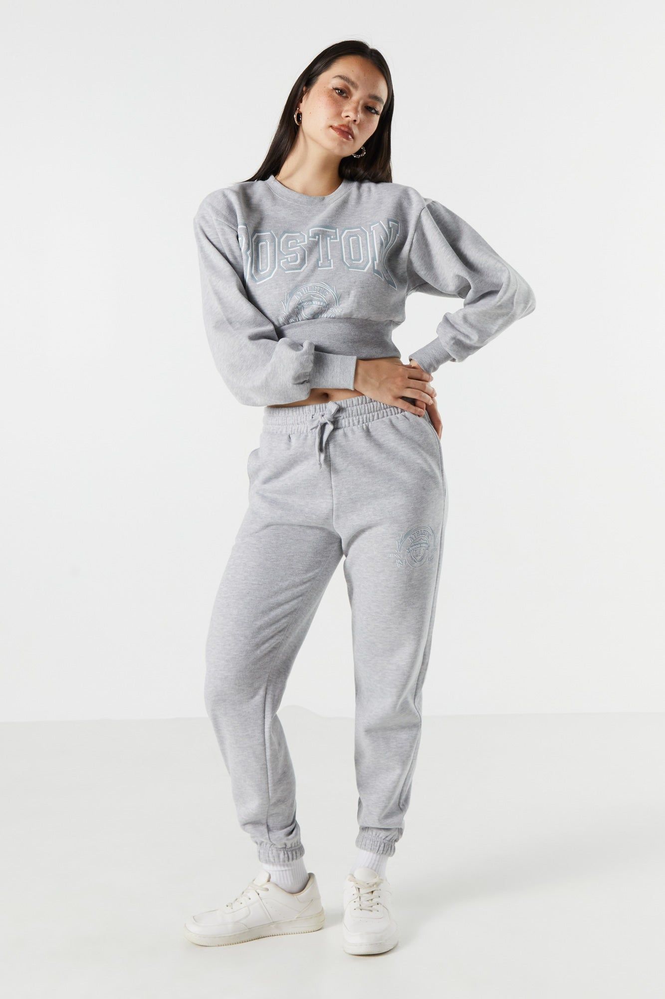 Athletic Graphic Fleece Jogger sold by Urban Planet