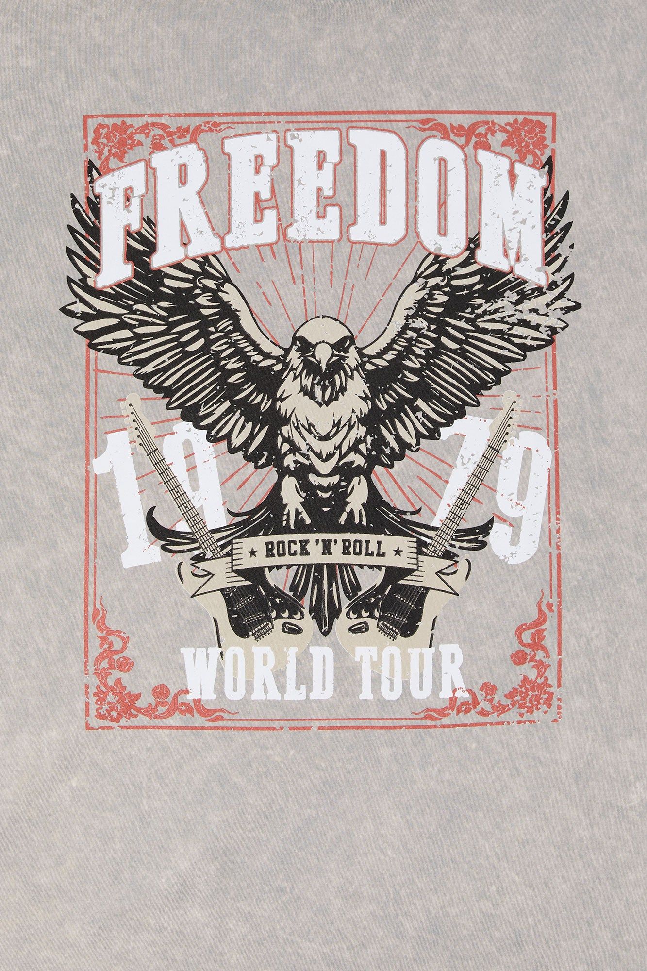 Freedom Graphic Washed Boyfriend T-Shirt sold by Urban Planet